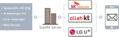 System DB, X-messenger Pro, Sure-messenger, Web Service